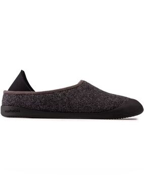 Mahabis Classic Wool Slippers — Charcoal Gray & Black Unisex